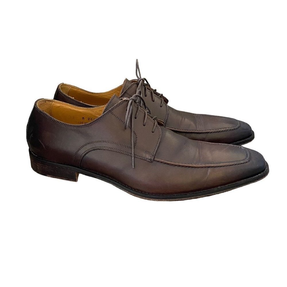 Mercanti Fiorentini Italy 2665 Brown Leather Oxford Shoes Lace up Mens Size 12 M